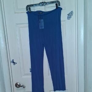 Blue High-Waisted Pants